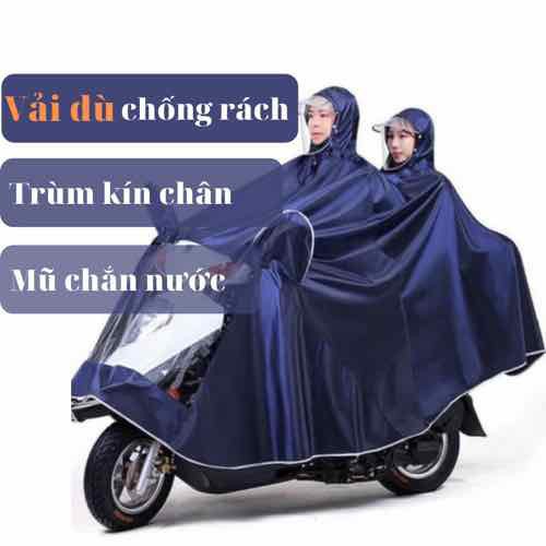 Áo Mưa Phản Quang Loại 1 Đầu Và 2 Đầu Có Kính Che Mặt  Vải Dù