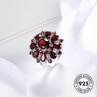 Nhẫn bạc S925 đính đá ruby thời trang cá tính