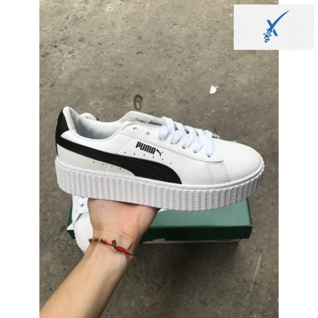 🕶️❤️ Ảnh shop chụp cam thường Giày thể thao màu trắng viền đen đế cao của nữ 🕶️❤️