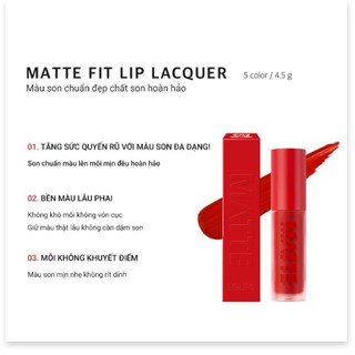 [Mã giảm giá mỹ phẩm chính hãng] Son Kem Lì Eglips Matte Fit Tint Lacquer