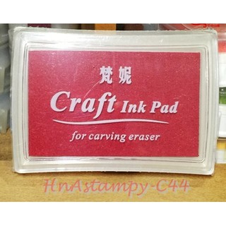 hnastampy Mực dấu craft ink pad tông đỏ dùng với seal clear stamp trong handmade scrapbook