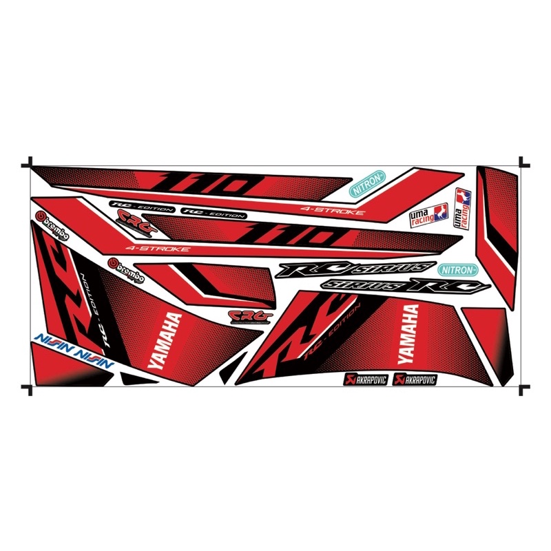 ( Quí khách vui lòng mang ra tiệm cho thợ dán )xe Sirius RC decal cao cấp