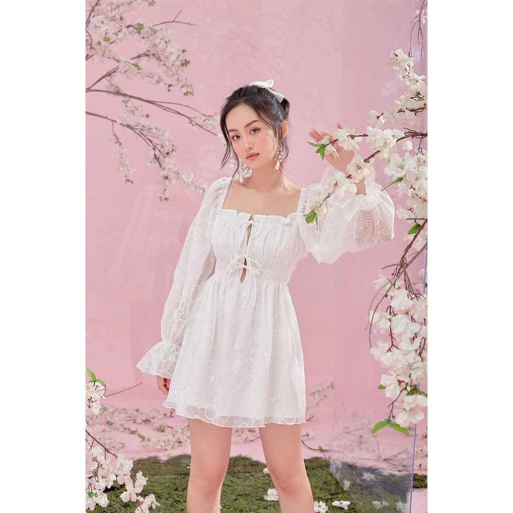 Đầm xòe SheByShj tay phồng cột dây ngực - Vanessa Dress | BigBuy360 - bigbuy360.vn