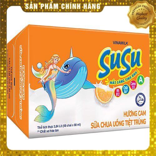 Thùng 48 Hộp ( 8 lốc) sữa chua uống SuSu đủ vị chai 80ml