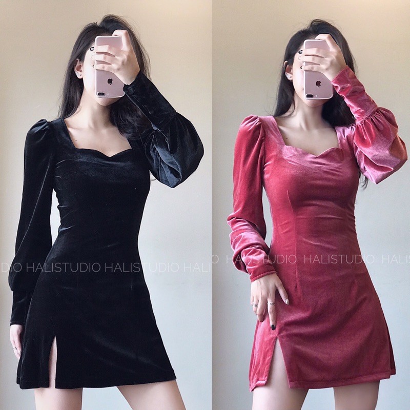 V01 - Váy nhung Hali.wears