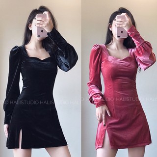 V01 - váy nhung hali.wears