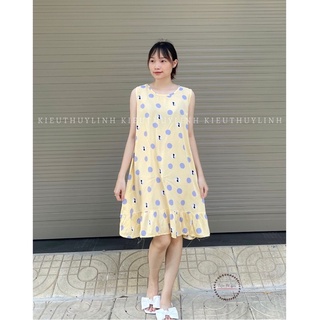 Váy lanh bầu sát nách