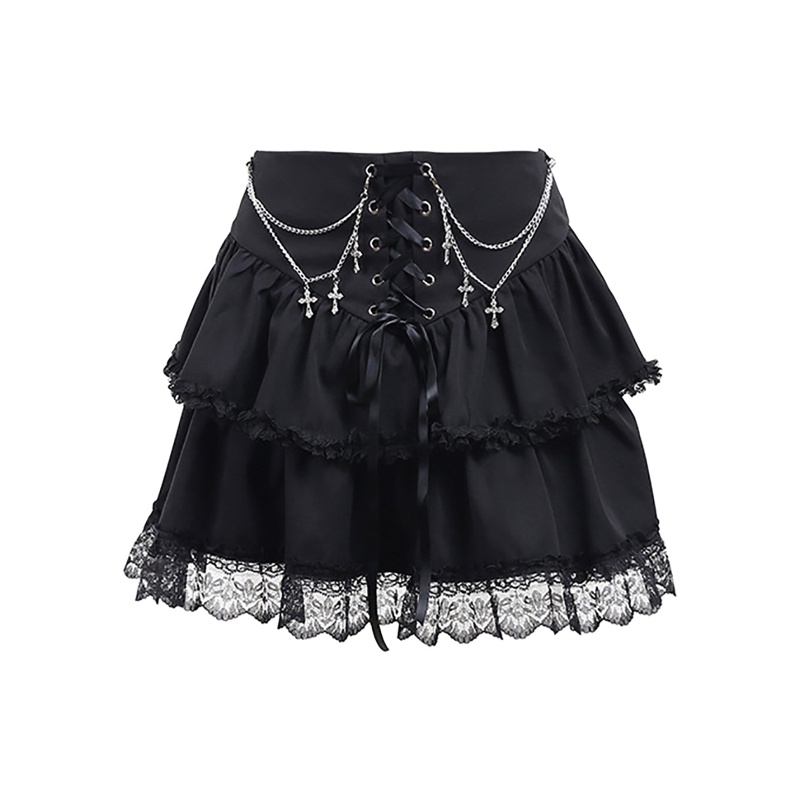 XIXI Chân Váy Lưng Cao Thiết Kế Đan Dây Độc Đáo Thời Trang Cho Nữ