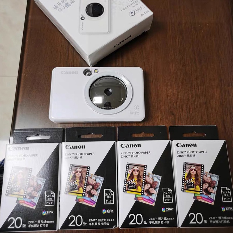 CANON Set 20 / 40 Tấm Giấy In Ảnh Tự Dính 2x3 inch  zp 2030 5x7.6 cm Bằng Pvc 123 mini