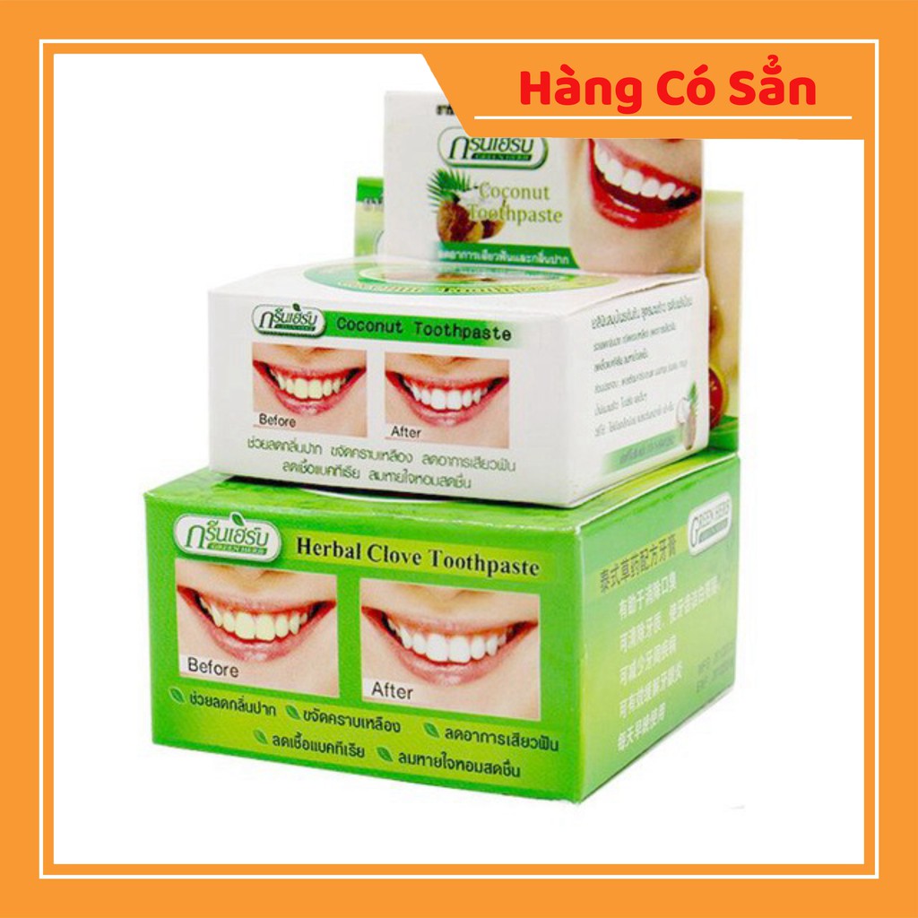 KEM TẨY TRẮNG RĂNG COCONUT TOOTHPASTE THÁI LAN [Có Sẵn]