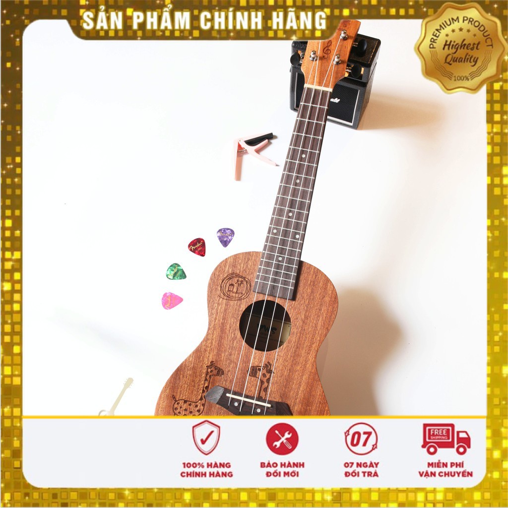 Đàn Ukulele Concert BWS Hươu Cao Cổ Full Gỗ Mahogany Latuta Guitar phân phối