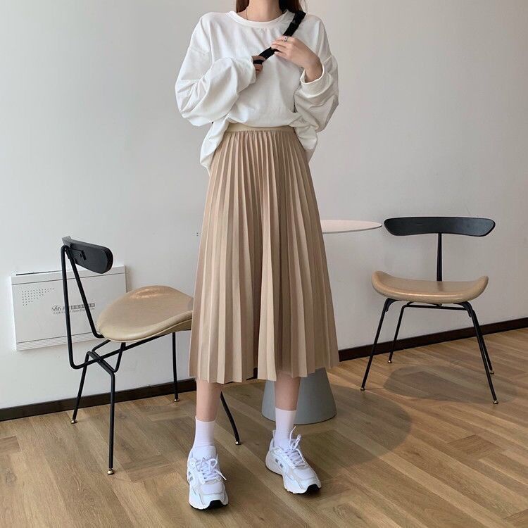 Chân Váy Dài Dáng Chữ A Màu Sắc Thanh Lịch