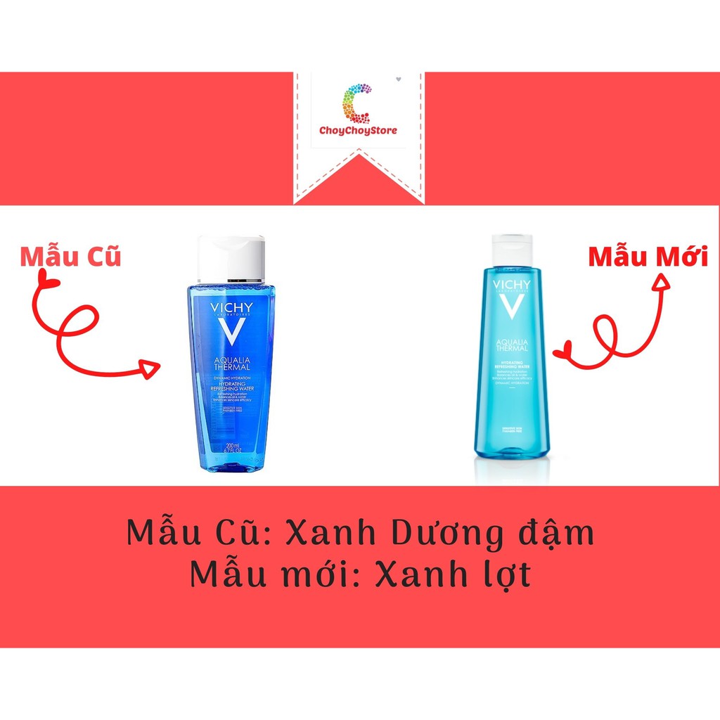 [TEM CTY] Nước cân bằng VICHY Aqualia Thermal Hydrating Refreshing Water 200 mL -  làm săn da, loại bỏ độc tố