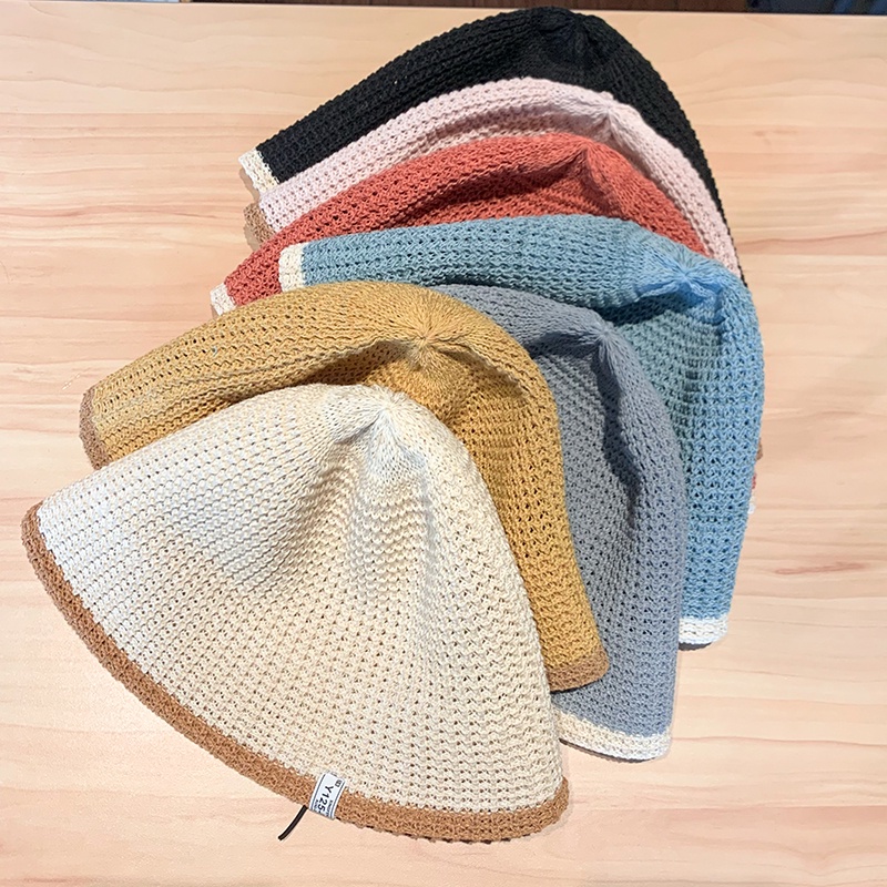 Nón Tai Bèo Đan Len Thoáng Khí Che Phủ Toàn Diện Phong Cách Hàn Quốc Thời Trang Xuân Thu Mới Cho Nữ