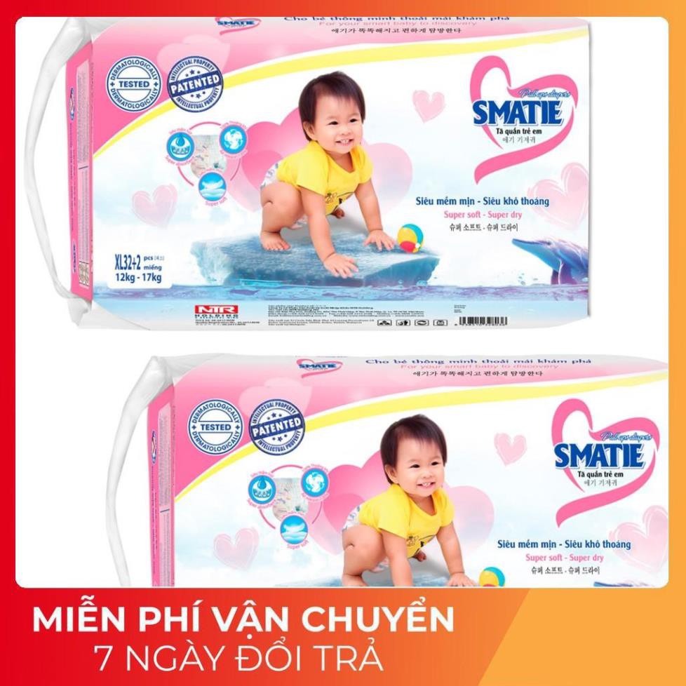 Tã Quần Cho Bé Xuất Khẩu Smartie Size L 36 Miếng /Xl 34 Miếng