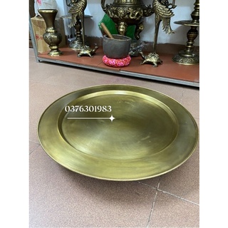 Mâm Đồng 3 chân cỡ 52 hàng đẹp hun màu giả cổ