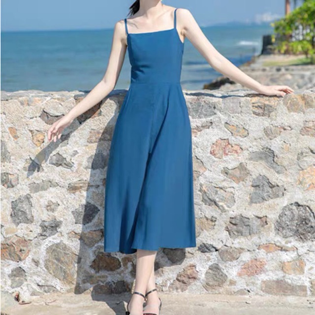 Bộ jumpsuit 2 dây ống rộng - sẵn 03 màu