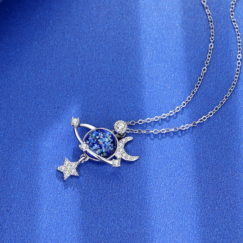 Vòng cổ Mặt Hình Ngôi Sao / Mặt Trăng Đính Đá Zircon / Mặt Trăng Nhỏ Phù Hợp Cho Lễ