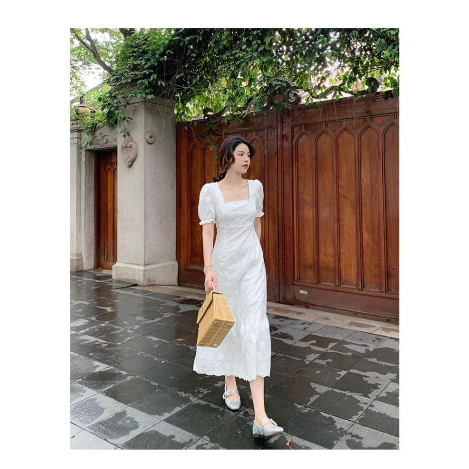 [Mã HANGXINH1 giảm 50k đơn tối thiểu 200k] Váy trắng đuôi cá mẫu mới nhất hàng Quảng Châu cao cấp (Kèm ảnh thật) - V147 | BigBuy360 - bigbuy360.vn