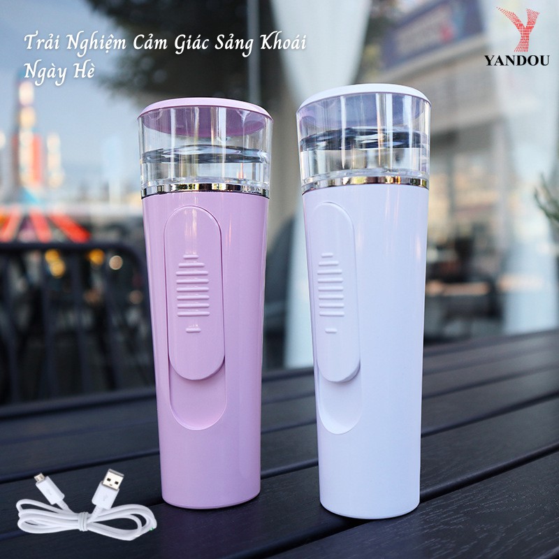 [Mã LTBAUAB15 giảm 7% đơn 99K] Máy phun sương Nano Yandou TL701 dưỡng ẩm da mặt kèm cáp sạc USB