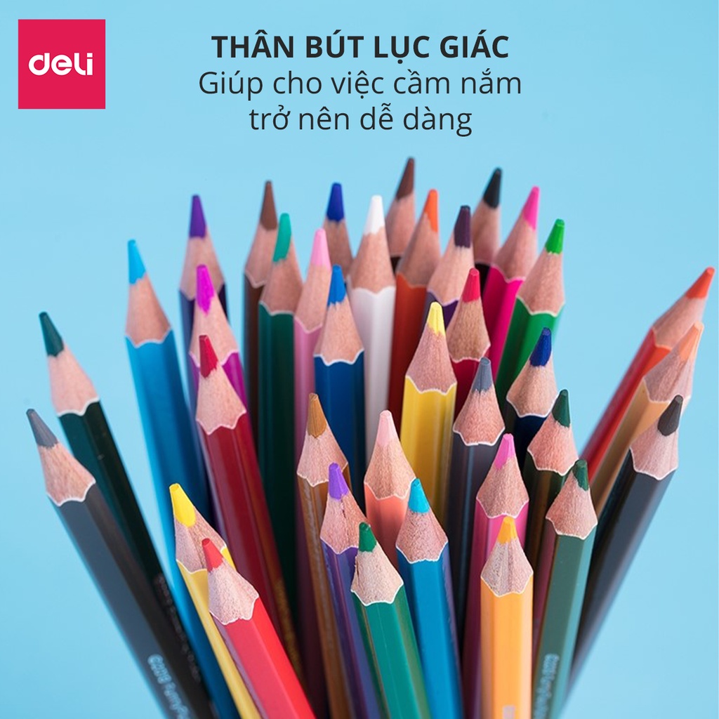 [Mã LIFEDL44 giảm 50K đơn 99K] Bút chì màu học sinh Deli - Superwings - EC00800/EC00810/EC00820/EC00830