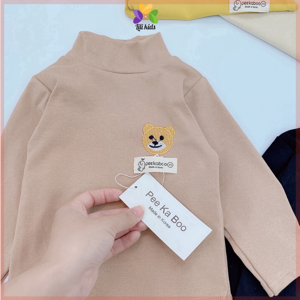 Áo giữ nhiệt cho bé trai bé gái áo len cotton cổ 3 phân cho bé lili.kids AP07