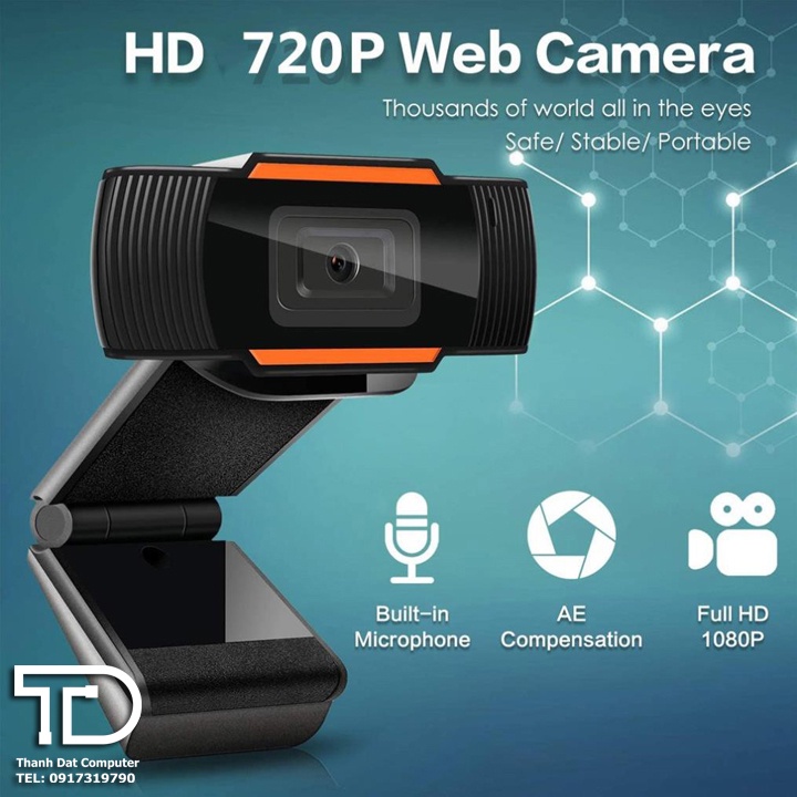 Webcam máy tính có mic học online , livestream , call video chất lượng 720P/1080P