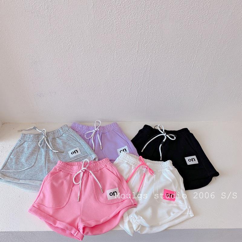 Quần Short Thể Thao Cotton Lưng Thun Co Giãn Màu Sắc Kẹo Ngọt Phong Cách Hàn Quốc Thời Trang Mùa Hè Cho Bé Gái 0314