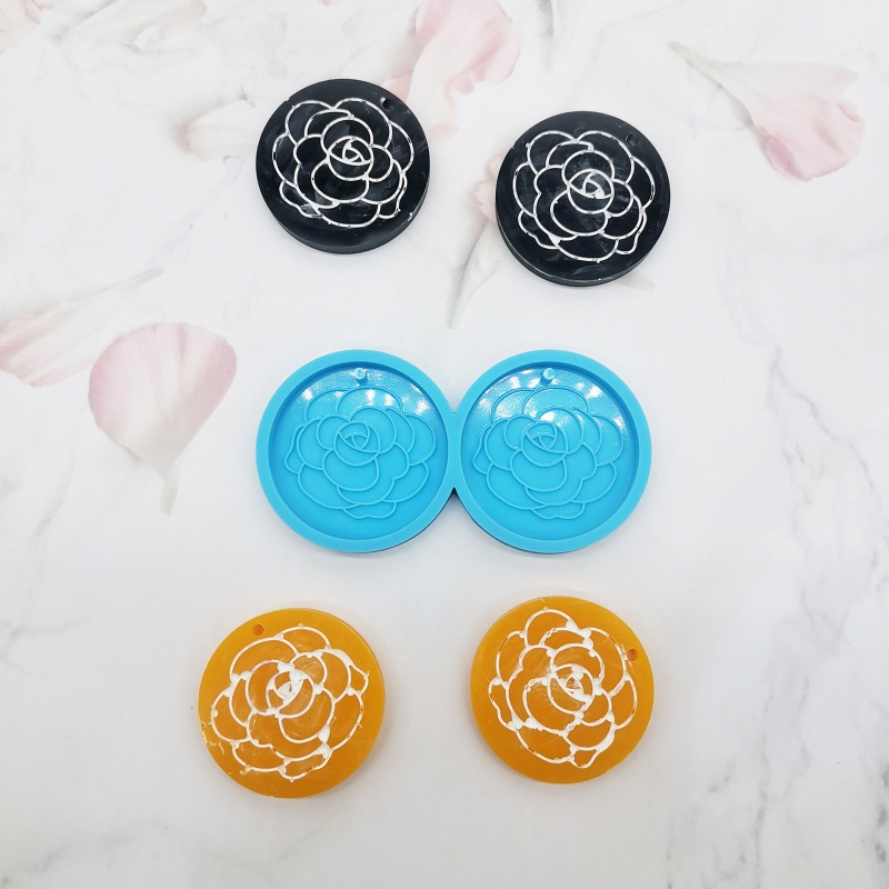 Sa Khuôn Silicone Hình Tròn Làm Móc Khóa Thủ Công