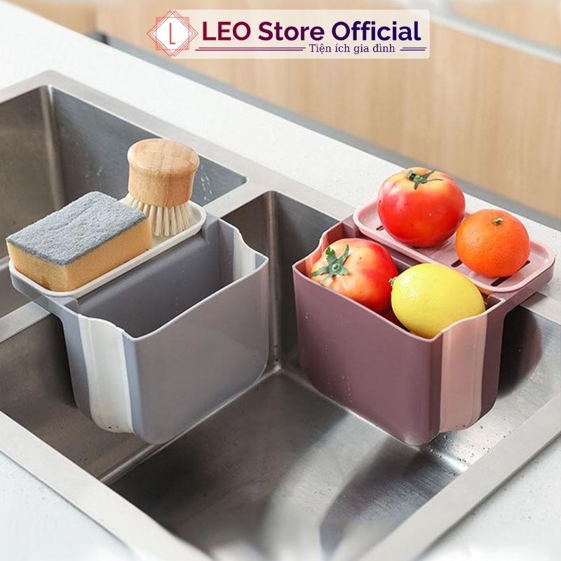 Giỏ lọc thức ăn thừa gấp gọn rổ lọc rác cặn đồ ăn bỏ đi cho bồn rửa chén tiện lợi, thiết kế thông minh