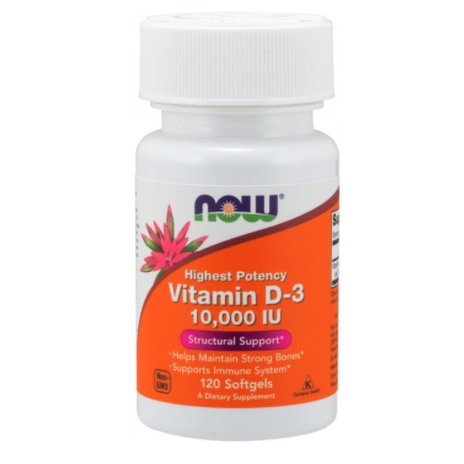 VITAMIN D3 | Tăng Đề Kháng Now Vitamin D3 10000IU [120 - 240 Viên] - Nhập Mỹ - Muscle Fitness