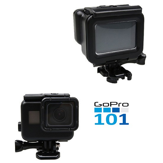 Case chống nước có mặt lưng cảm ứng cho GoPro hero 5, Gopro hero 6, Gopro hero 7 - GoPro101 - waterproof case for GoPro