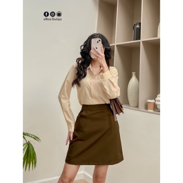 Váy chữ A mini công sở có túi 2 bên XS-XXL Meow Boutique