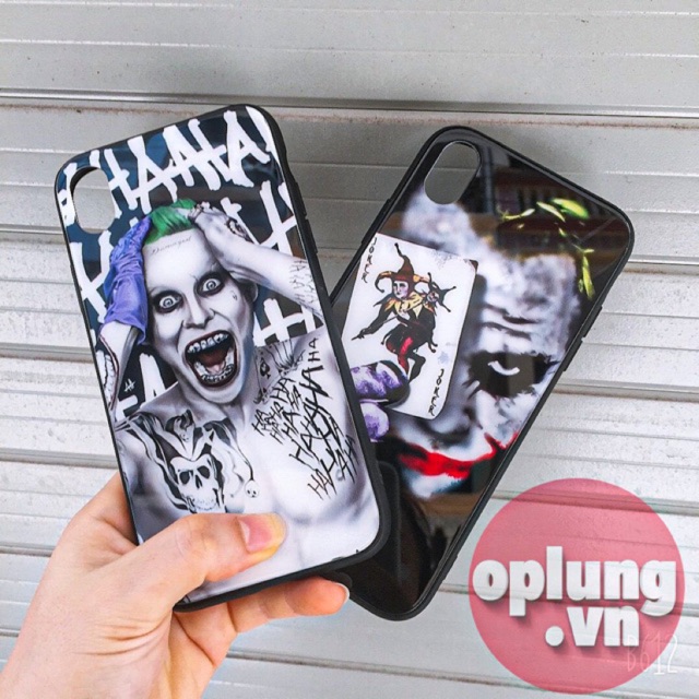 Ốp iPhone kính cường lực Joker cho iPhone 6 7 8 x xsmax 11 pro max k219