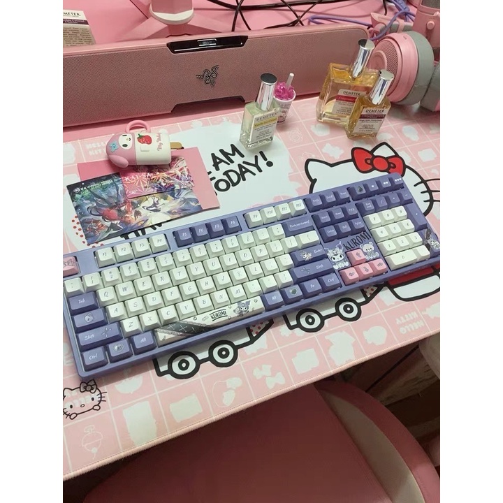 Bàn phím cơ không dây AKKO 5108B phiên bản giới hạn Kuromi có LED RGB hotswap JDA keycap CS crystal switch