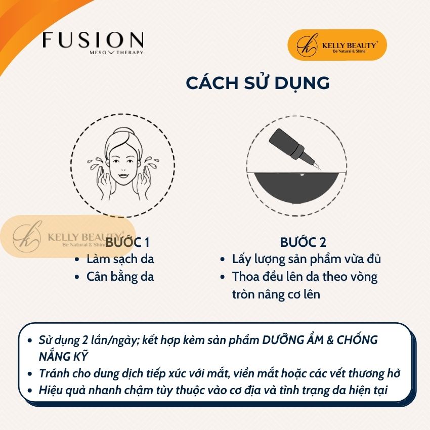Serum Vitamin C 5.0 FUSION 30ml - Làm Sáng Da, Chống Lão Hóa; Tăng Sinh Collagen, Ức Chế Melanin, Giảm Nám |Kelly Beauty