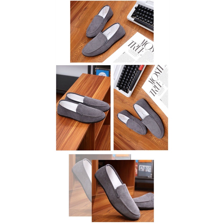 Giày Lười Canvas Thoáng Khí Phong Cách Hàn Quốc Cho Nam