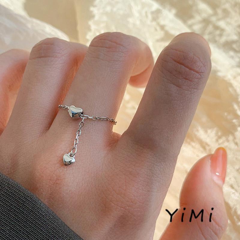 Nhẫn Phối Dây Xích Và Tua Rua Có Thể Điều Chỉnh Thời Trang Dành Cho Nữ