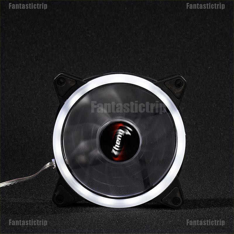 Fantastictrip LED Cooling Fan RGB 12cm DC 12V Brushless Cooler For Computer Case PC CPU