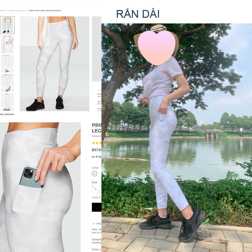 Quần legging cạp cao thể thao RBX xuất xịn đủ tag mác Camo