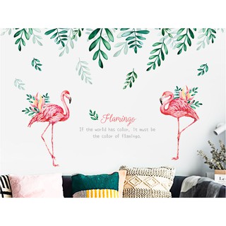 Decal dán tường Hàn Quốc- trang trí nhà cửa, phòng ăn, phòng ngủ, phòng khách, quan cafe, văn phòng- tán lá hạc hồng