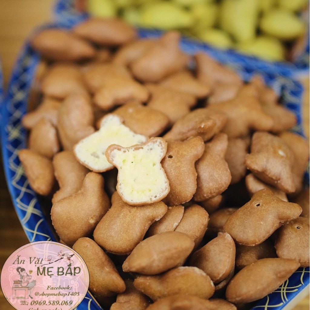 Bánh Gấu Thiên Hồng Mix Vị - Vị Kem Sữa, Chùm Ngây, Socola - Shop Mẹ Bắp