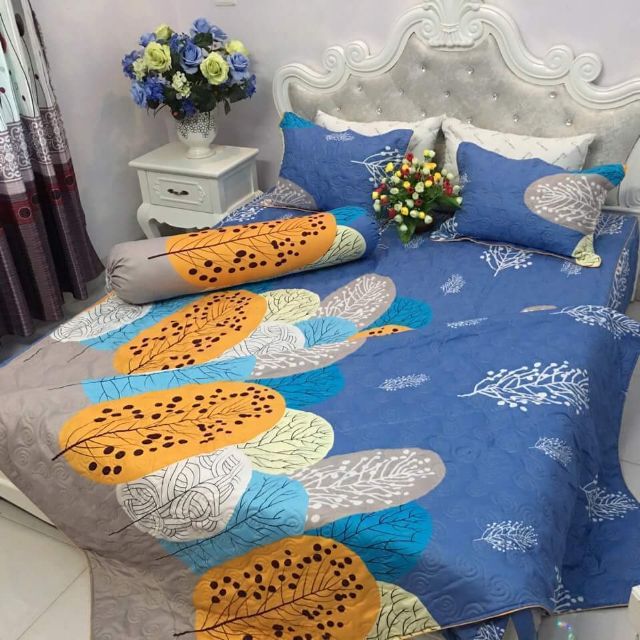 Sét chăn ga gối hè 5 món 2m×2m2
