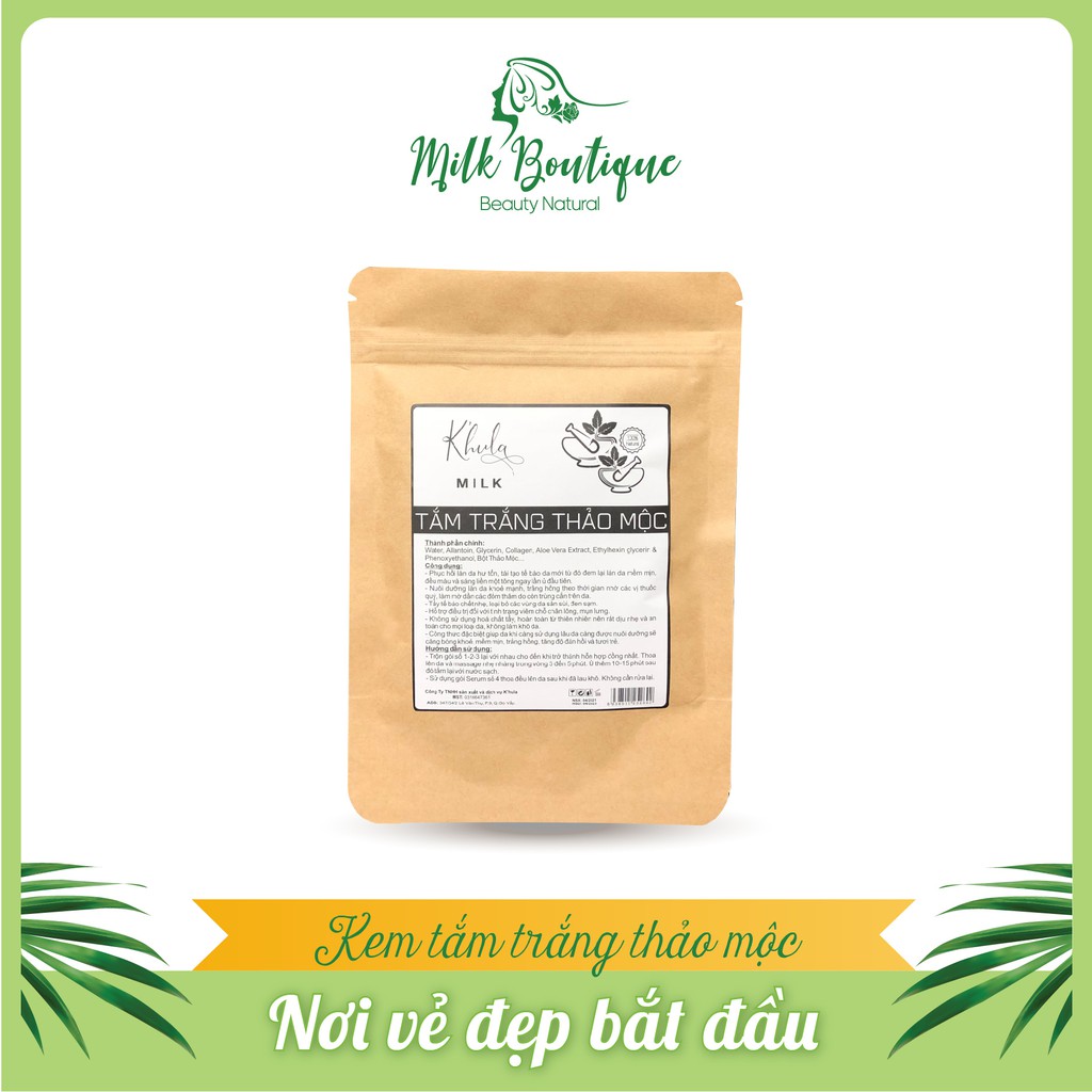 Kem tắm trắng da thảo mộc K'HULA MILK, dòng tắm trắng body cao cấp, tắm là trắng, hàng chính hãng Huyền Milk Boutique