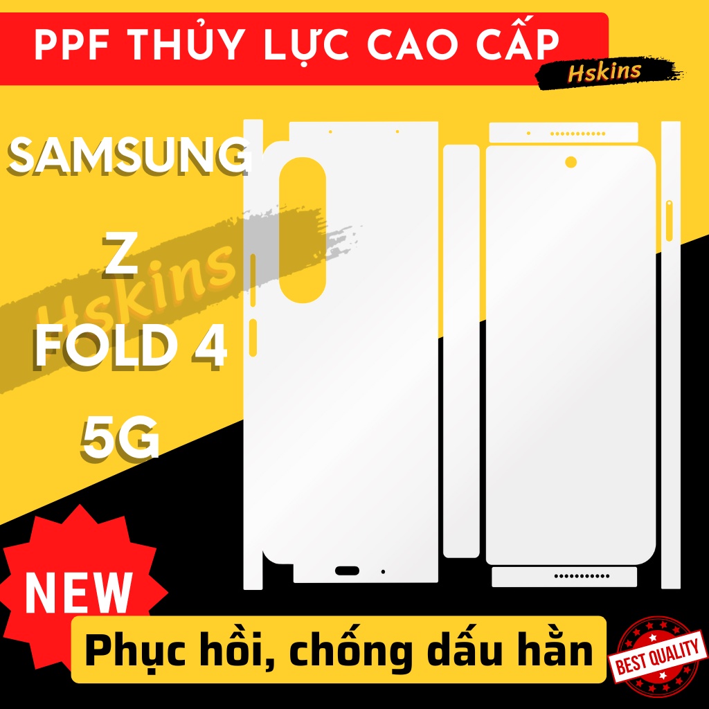 Miếng dán PPF thủy lực màn hình, mặt lưng Samsung Z Fold 4 5G phục hồi dầu hằn cao cấp