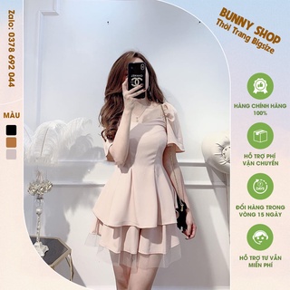 BOBEO044 - Set áo cánh tiên quần short chân ren cho người béo mập, bigsize che bụng mỡ cho người từ 40kg - 130kg