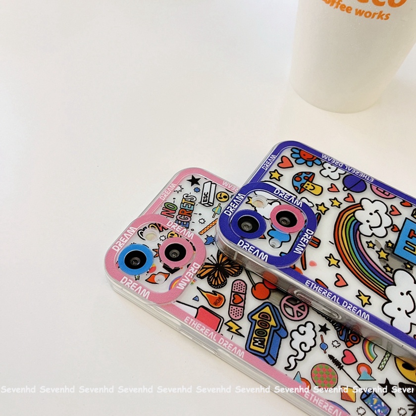 Ready Stock Ốp Điện Thoại Silicon Mềm Hình Mặt Cười Dễ Thương Cho Compatible For iPhone 13 12 11 Pro Max SE2020 X XR XS Max 8 7 6 6s Plus