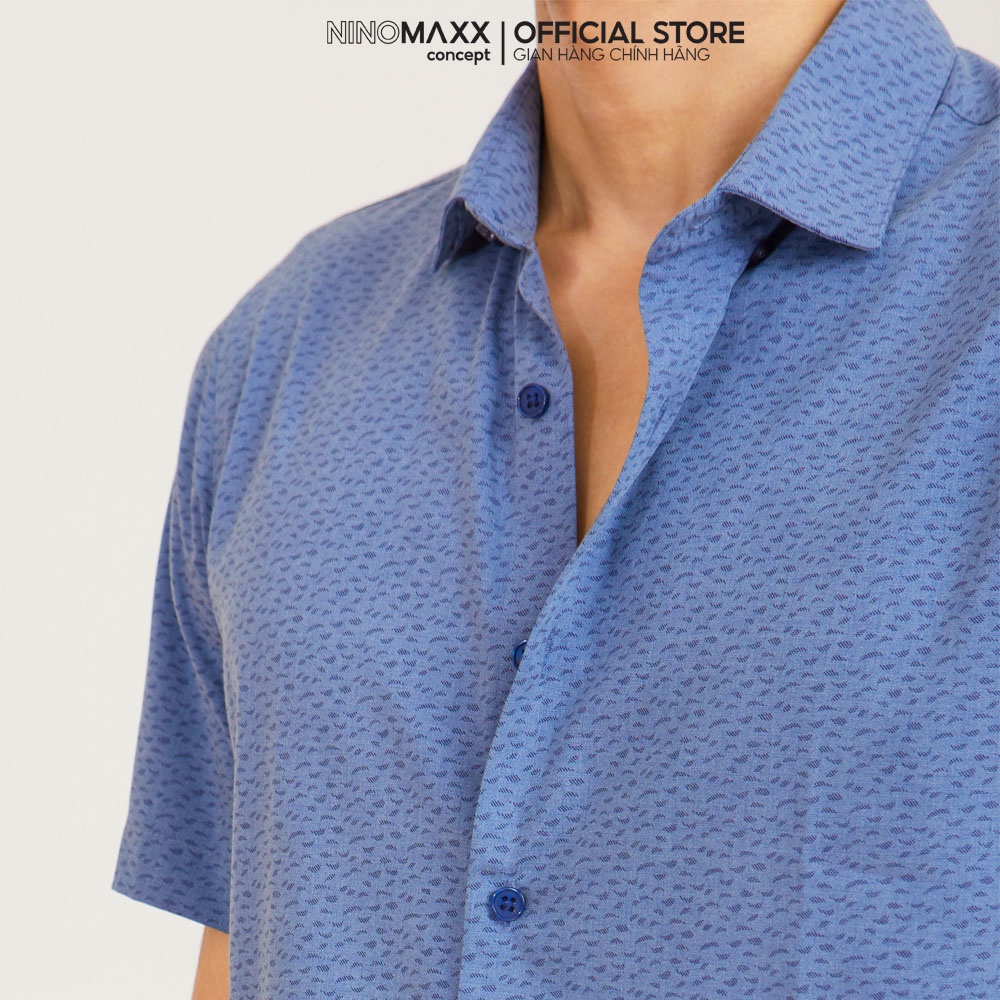 N&amp;M CLUB Áo Sơ Mi Nam Tay Ngắn chất liệu Bamboo cotton 2105046