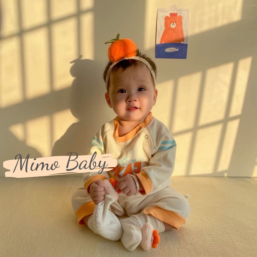 Băng đô turban hình quả cam, quả táo đáng yêu cho bé Mimo baby BD35