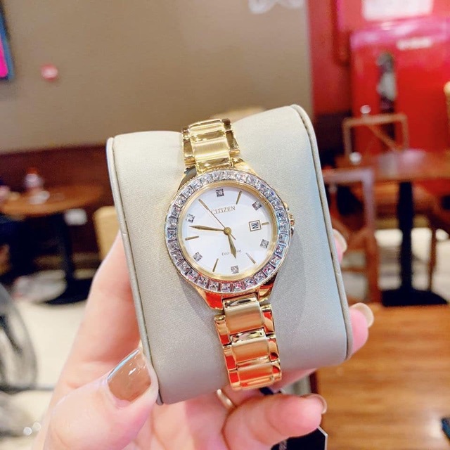 Đồng hồ nữ Citizen FE1192-58A 31mm máy Eco Drive năng lượng mặt trời, đính đá Swarovski đơn giản và thanh lịch